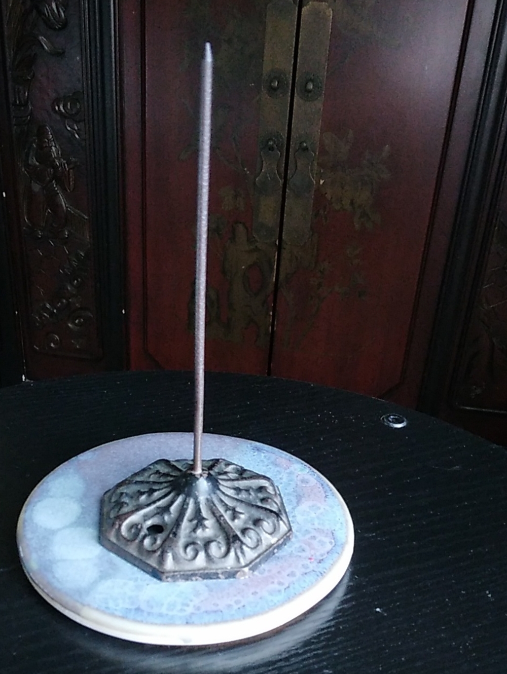 Vintage Cast Iton Receipt Note Holder Spike Bill Spindle